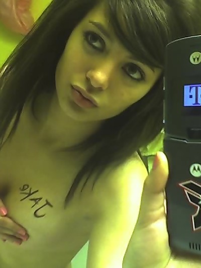 Slutty emo camwhore self shot pics